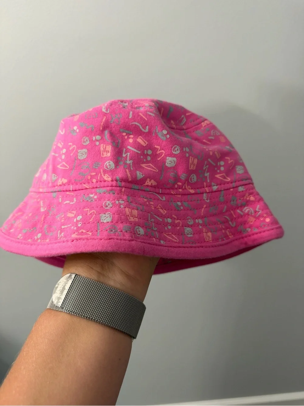 Girls Infant Chicago Cubs New Era Pink Pattern Bucket Hat